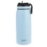 Oasis Sports Double Wall Insulated Water Bottle with Sipper - 780ml Island Blue