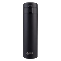 Oasis Double Wall Insulated Flip-Top Flask - 480ml Black