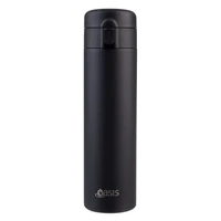 Oasis Double Wall Insulated Flip-Top Flask - 480ml Black