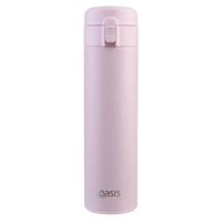 Oasis Double Wall Insulated Flip-Top Flask - 480ml Pink Lemonade