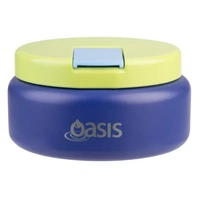 Oasis Double Wall Insulated Quick Release Lid Food Flask - 230ml Peacock Blue