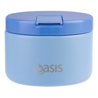 Oasis Double Wall Insulated Quick Release Lid Food Flask - 300ml Blue
