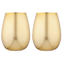 Tempa Aurora - Gold Glass Tumbler 2 Pack