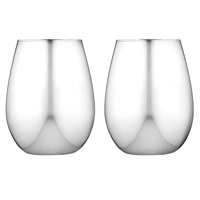 Tempa Aurora - Silver Glass Tumbler 2 Pack