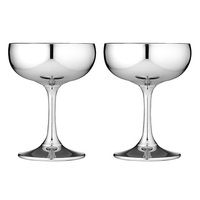Tempa Aurora - Silver Coupe Glass 2 Pack