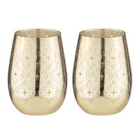 Tempa Estelle - Gold Tumbler Glass 2 Pack