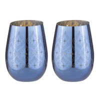 Tempa Estelle - Navy Tumbler Glass 2 Pack