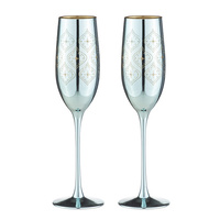 Tempa Estelle - Aqua Champagne Glass 2 Pack