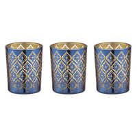 Tempa Estelle - Navy Tealight Glass 3 Pack