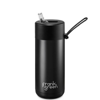 Frank Green Reusable Bottle - Ceramic 475ml Black Straw Lid