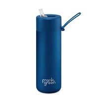 Frank Green Reusable Bottle - Ceramic 475ml Deep Ocean Straw Lid