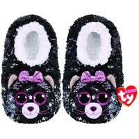 Beanie Boos Sequin Slipper Socks - Kiki the Grey Cat Medium 1-3