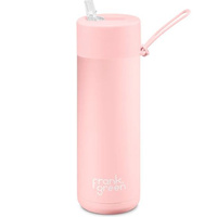 Frank Green Reusable Bottle - Ceramic 595ml Blushed Straw Lid