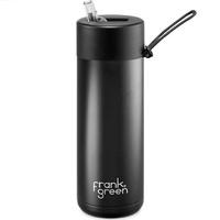 Frank Green Reusable Bottle - Ceramic 595ml Black Straw Lid
