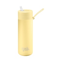 Frank Green Reusable Bottle - Ceramic 595ml Buttermilk Straw Lid