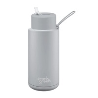 Frank Green Reusable Bottle - Ceramic 1L Harbor Mist Straw Lid