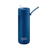 Frank Green Reusable Bottle - Ceramic 595ml Deep Ocean Straw Lid