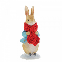 Beatrix Potter Mini Figurine - Peter in a Festive Scarf