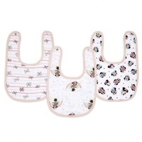 aden & anais Essentials Disney Snap Bibs 3 Pack - Minnie Rainbows