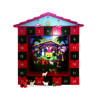 Religious Gifting Christmas Advent Calendar - Wooden Interactive Nativity Scene