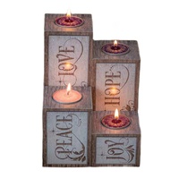 Advent Tea Lights Set - Love Hope Peace Joy