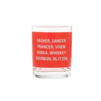 Say What? Christmas Rocks Glass - Bourbon Blitzen