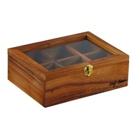 Leaf + Bean Acacia Wood Tea Box