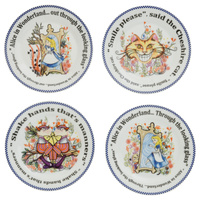 Alice Through The Looking Glass Dessert Plates Set of 4
