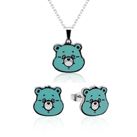 Care Bears Couture Kingdom Wish Bear Enamel Necklace & Earrings Bundle