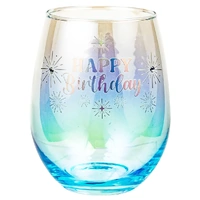 Holographic Stemless Glass - Happy Birthday
