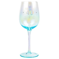 Holographic Wine Glass - 40th