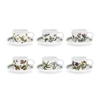 Portmeirion Botanic Garden - Small Mocha Cup & Saucer - (Set of 6) Mixed Motifs