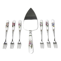 Portmeirion Botanic Garden - Cake Slice & Pastry Forks (Set of 7)