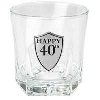 40th Birthday Whisky Glass