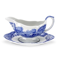 Spode Blue Italian - Sauce Boat & Stand