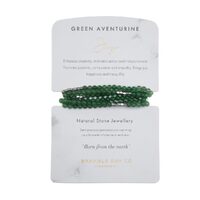 Bramble Bay Collections - Natural Stone Green Aventurine Wrap Bracelet