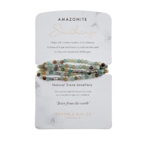 Bramble Bay Collections - Natural Stone Amazonite Wrap Bracelet