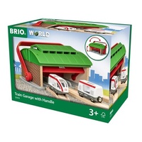 BRIO World Destination - Train Garage with Handle