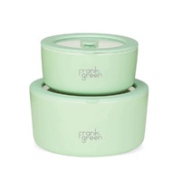 Frank Green Porcelain Bowls With Glass Lid 2 pack - Mint Gelato