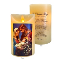 Flickering LED Wax Devotional Candle - Joy
