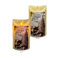 Flickering LED Wax Devotional Candle - Peace