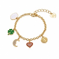 Couture Kingdom - Care Bears - Belly Badge Charm Bracelet Yellow Gold