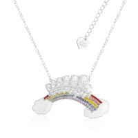Couture Kingdom - Care Bears - Statement Rainbow Necklace Silver