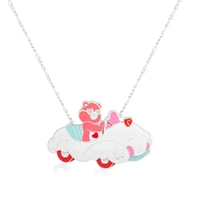 Couture Kingdom - Care Bears - Statement Love-A-Lot Cloud Car Necklace Silver