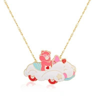 Couture Kingdom - Care Bears - Statement Love-A-Lot Cloud Car Necklace Gold