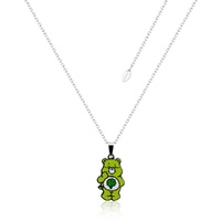 Couture Kingdom - Care Bears - Good Luck Bear Belly Badge Enamel Necklace