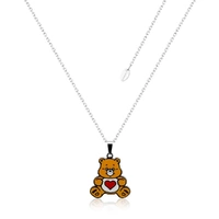 Couture Kingdom - Care Bears - Tenderheart Bear Belly Badge Enamel Necklace