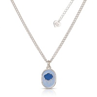 Couture Kingdom - Care Bears - Grumpy Bear Belly Badge Necklace Silver