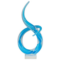 Zibo Glass Ornament - Loop Blue Sculpture