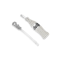 Coca Cola Couture Kingdom - Coke and Contour Bottle Hair Pin Set White Gold